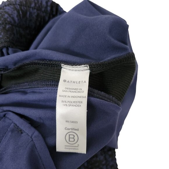 Athleta‎ Womens Brooklyn Jogger Pants 8 Navy Blue Python Snake Print Outdoor - Picture 6 of 13